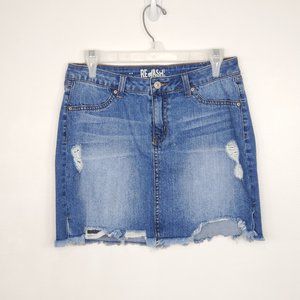 Rewash Vintage Reunion Distressed Jean Skirt Size 7 (Juniors)